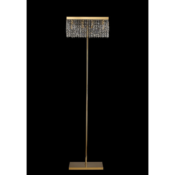 Nelson Lighting NL87719 Zian 4 Light Floor Lamp Gold Crystal