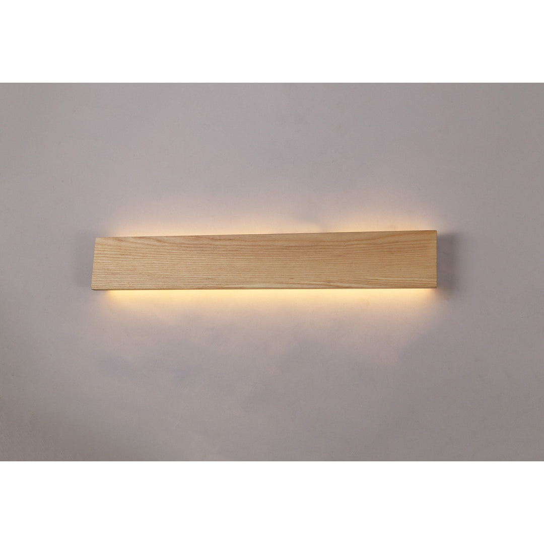 Nelson Lighting NL71899 Aline Wall Lamp LED Medium Oak/Matt White