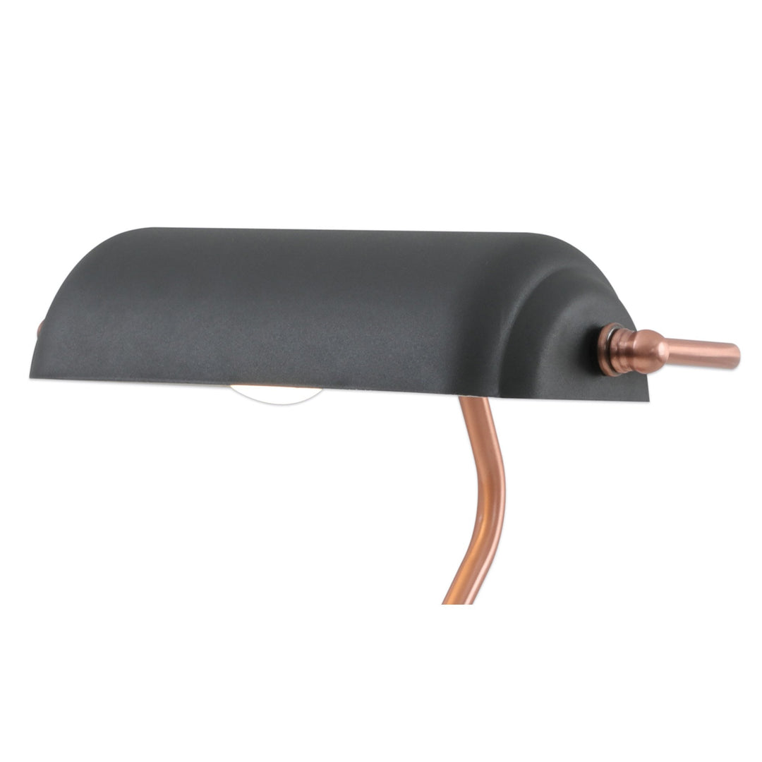 Nelson Lighting NL70019 Barnie Table Lamp 1 Light With Toggle Switch Sand Black/Copper