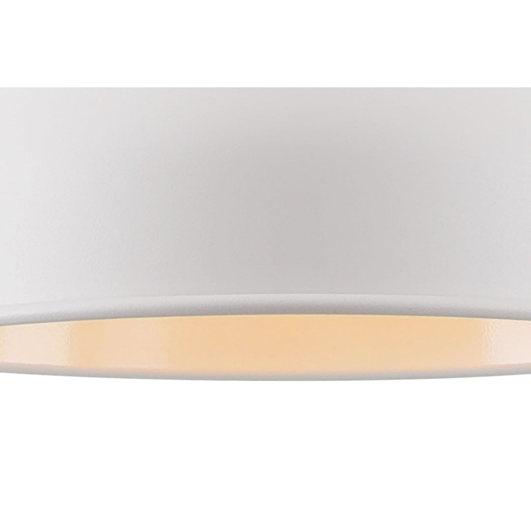 Nelson Lighting NL70159 | Barnie Small Pendant | Sand White/Satin Nickel/White