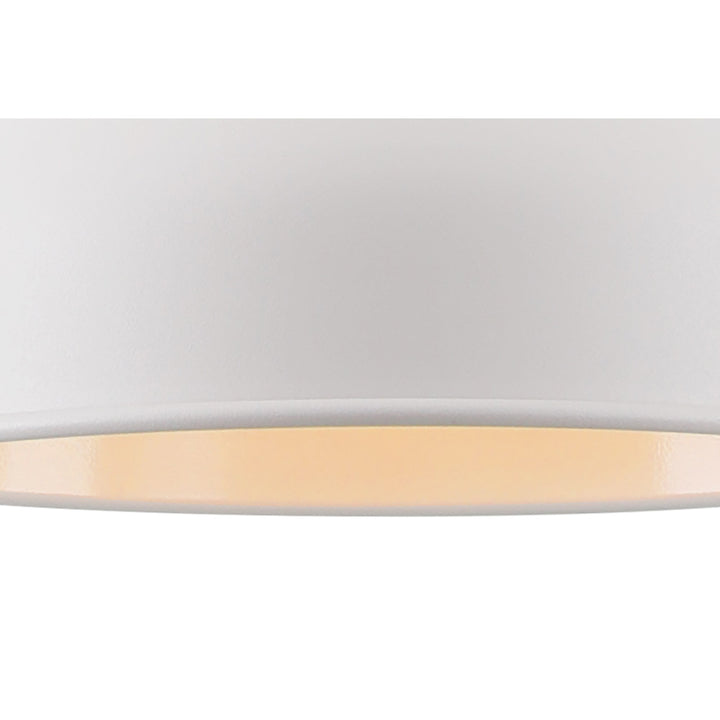 Nelson Lighting NL70159 | Barnie Small Pendant | Sand White/Satin Nickel/White