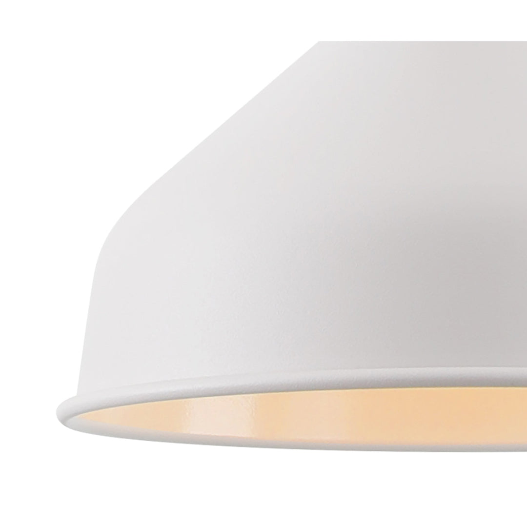 Nelson Lighting NL70159 | Barnie Small Pendant | Sand White/Satin Nickel/White