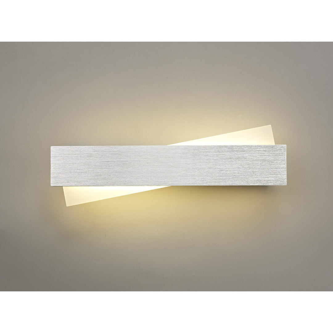 Nelson Lighting NL70429 Clive Wall Lamp LED Brushed Aluminium/Frosted White