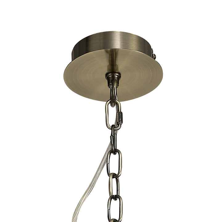 Nelson Lighting NL73269 Darling Pendant/Semi Ceiling 5 Light Antique Brass