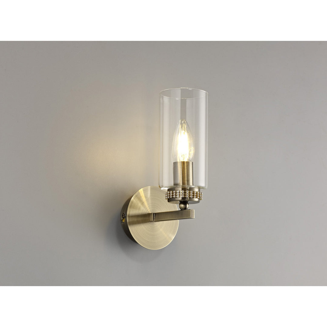 Nelson Lighting NL73289 Darling Wall Lamp Switched 1 Light Antique Brass