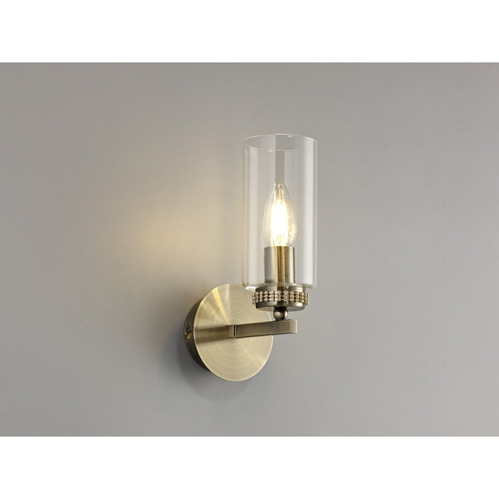 Nelson Lighting NL73289 Darling Wall Lamp Switched 1 Light Antique Brass