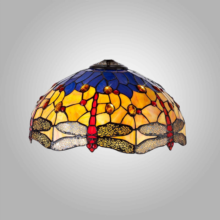 Nelson Lighting NL72699 Heidi Tiffany 40cm Shade Only Suitable For Pendant/Ceiling/Table Lamp Blue/Orange