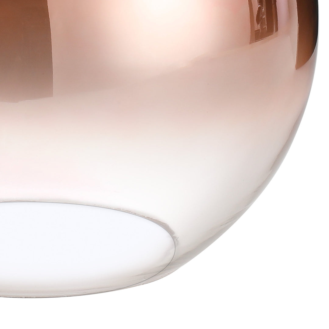 Nelson Lighting NL77929 Acme 30cm Globe Glass Copper/Clear