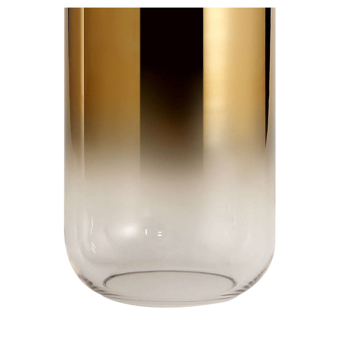 Nelson Lighting NL77939 Acme 16cm Cylinder Glass Brass Gold/Clear