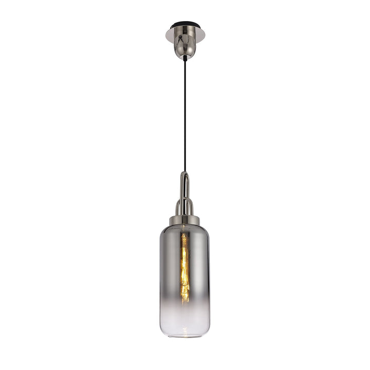 Nelson Lighting NL77949 Acme 16cm Cylinder Glass Smoked/Clear