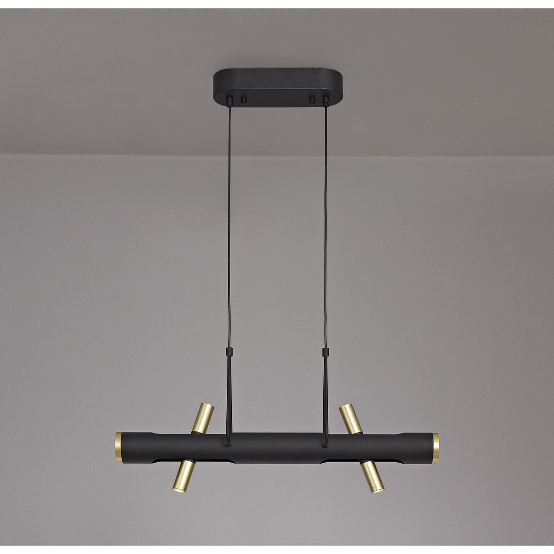 Nelson Lighting NL76709 Acoza Pendant LED Sand Black/Gold