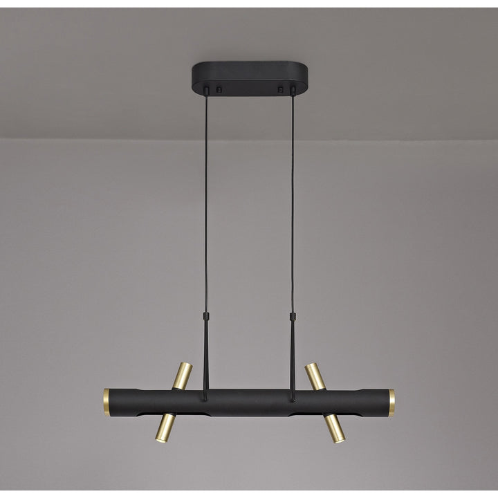 Nelson Lighting NL76709 Acoza Pendant LED Sand Black/Gold