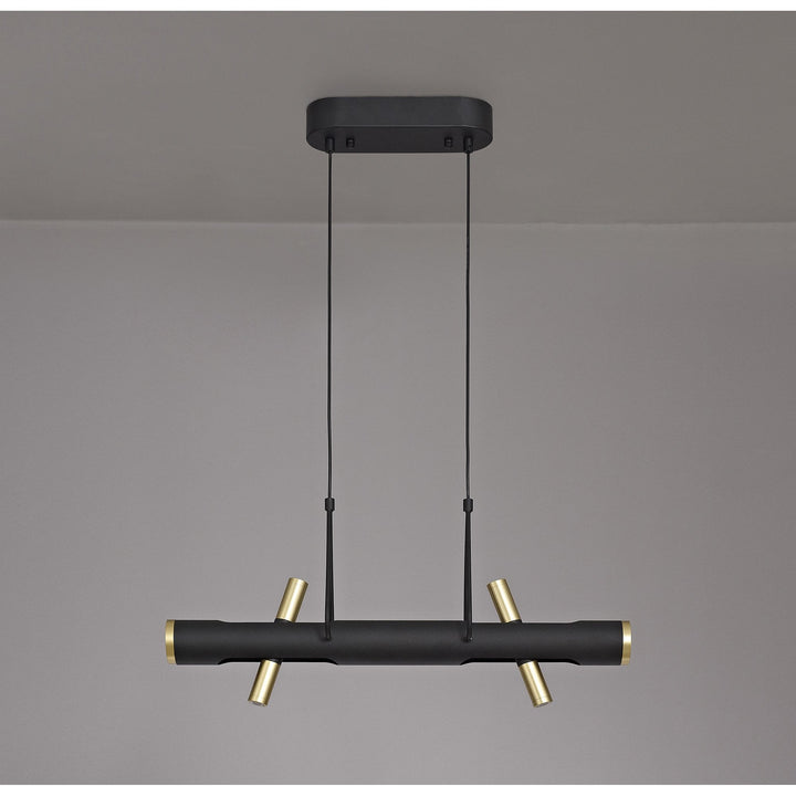 Nelson Lighting NL76709 Acoza Pendant LED Sand Black/Gold