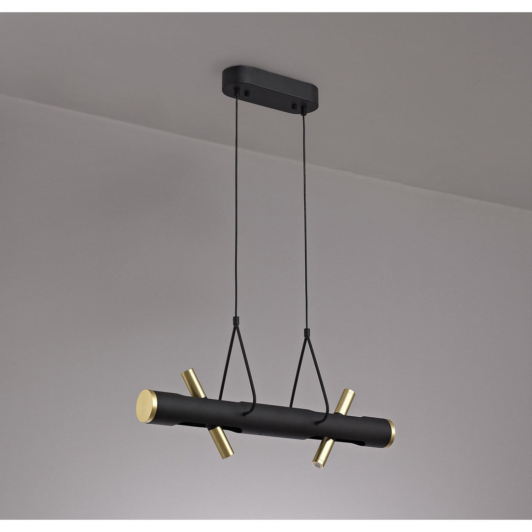 Nelson Lighting NL76709 Acoza Pendant LED Sand Black/Gold