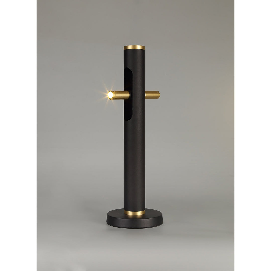 Nelson Lighting NL76739 Acoza Table Lamp LED Sand Black/Gold