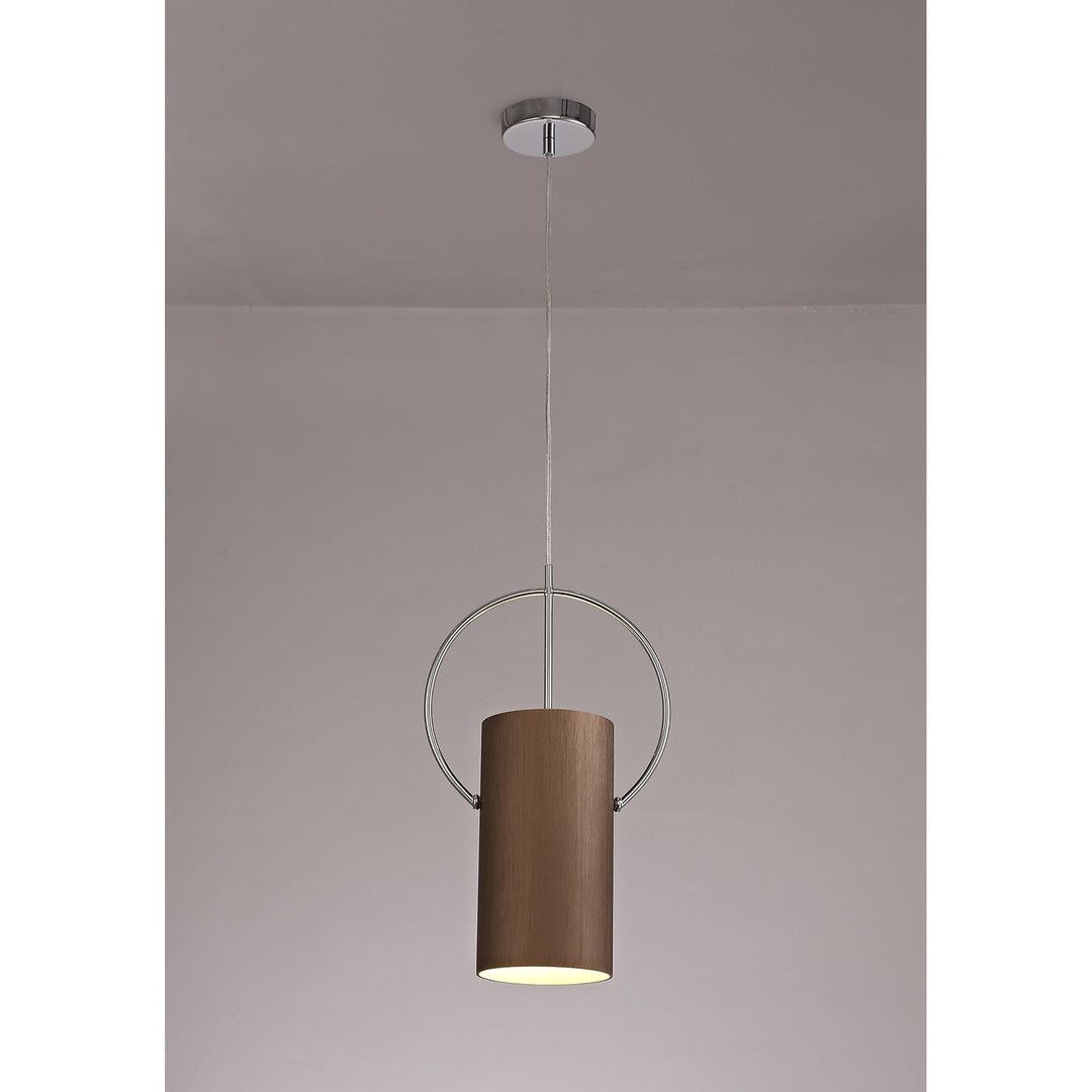 Nelson Lighting NL74089 Amo Single Pendant Coffee/Polished Chrome