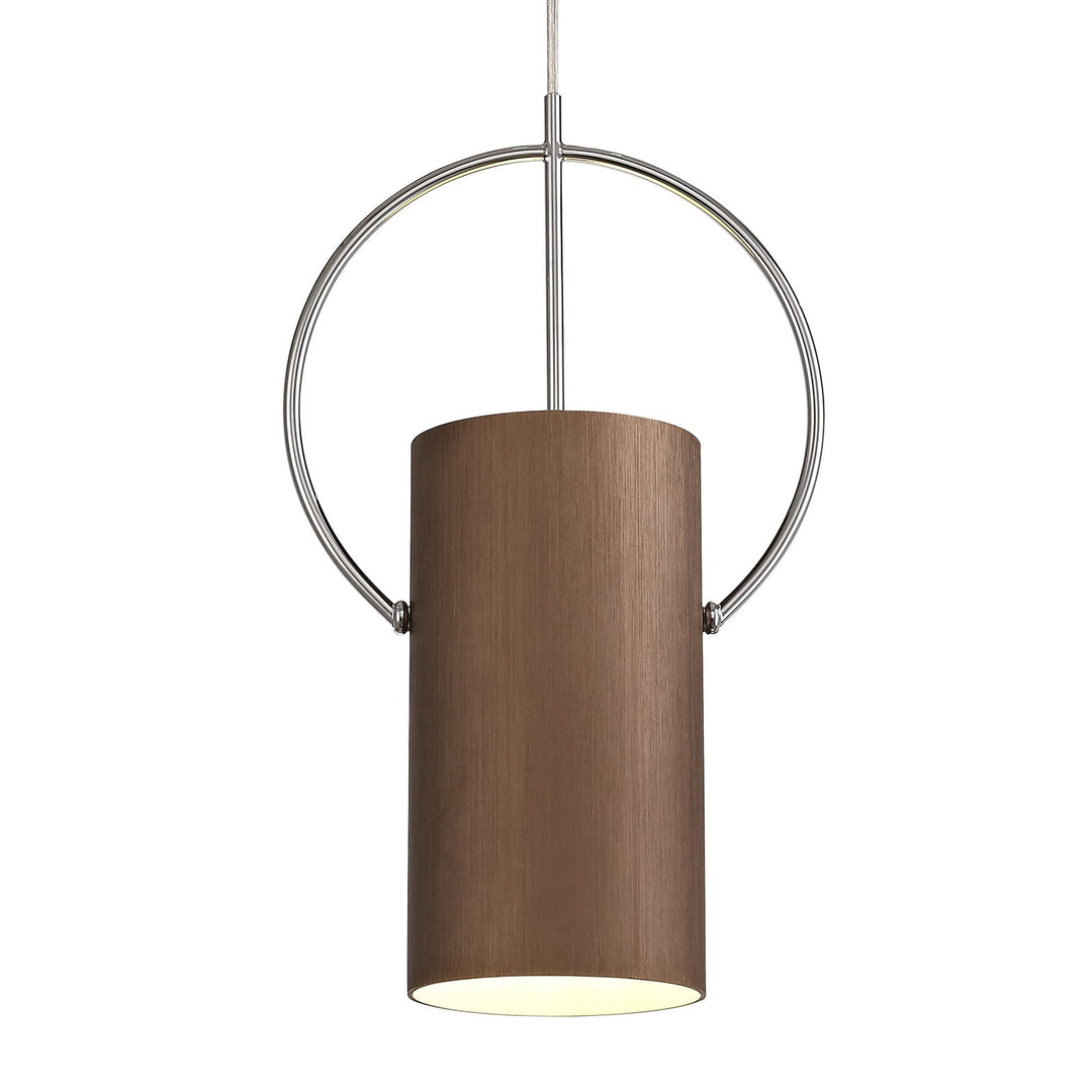 Nelson Lighting NL74089 Amo Single Pendant Coffee/Polished Chrome