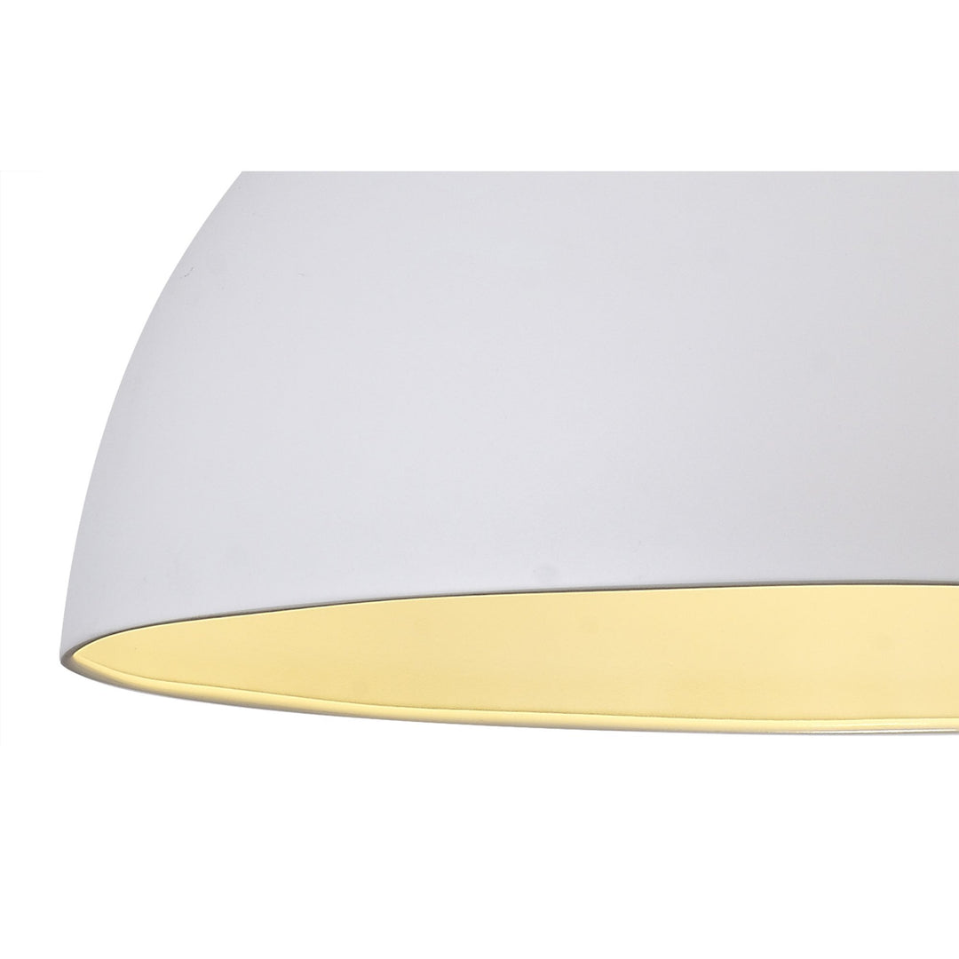 Nelson Lighting NL82009 | Ava Large Pendant | Sand White and Satin Nickel