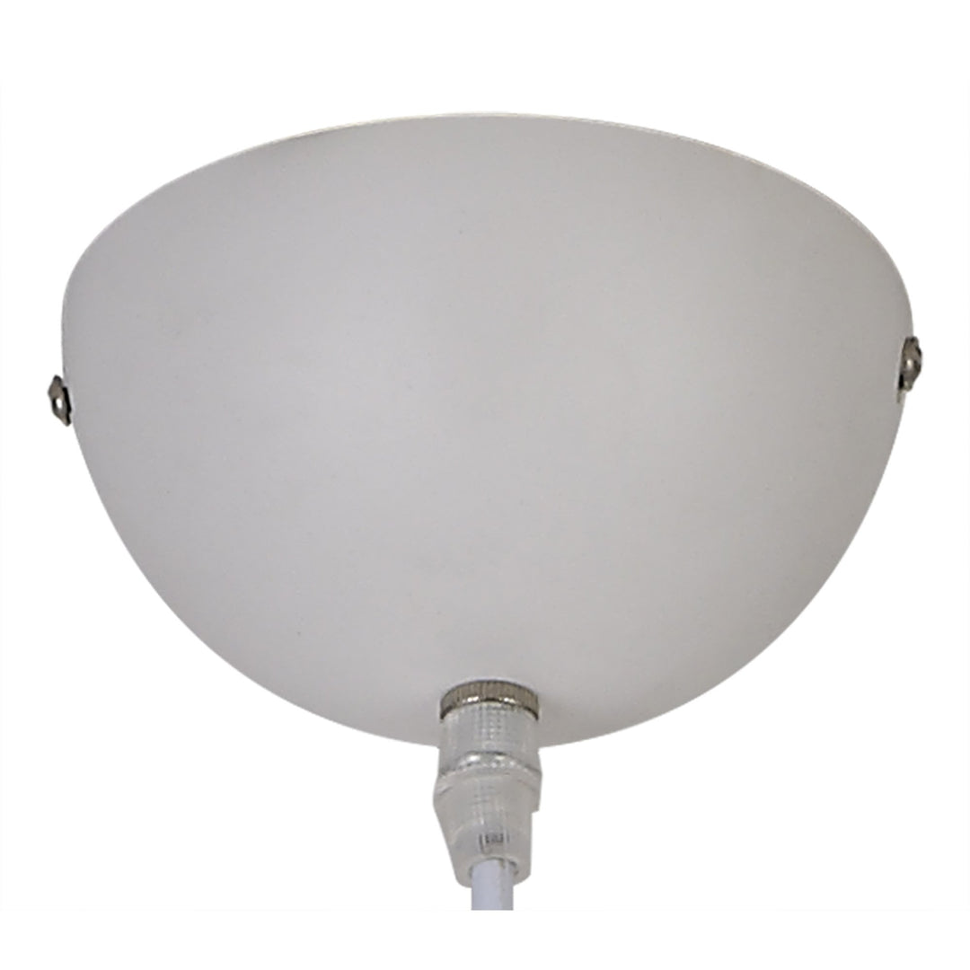 Nelson Lighting NL82009 | Ava Large Pendant | Sand White and Satin Nickel