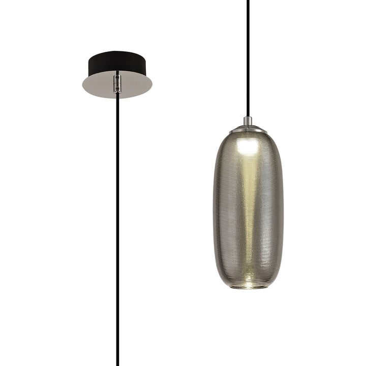 Nelson Lighting NL74349 Barter Pendant LED Smoked/Black