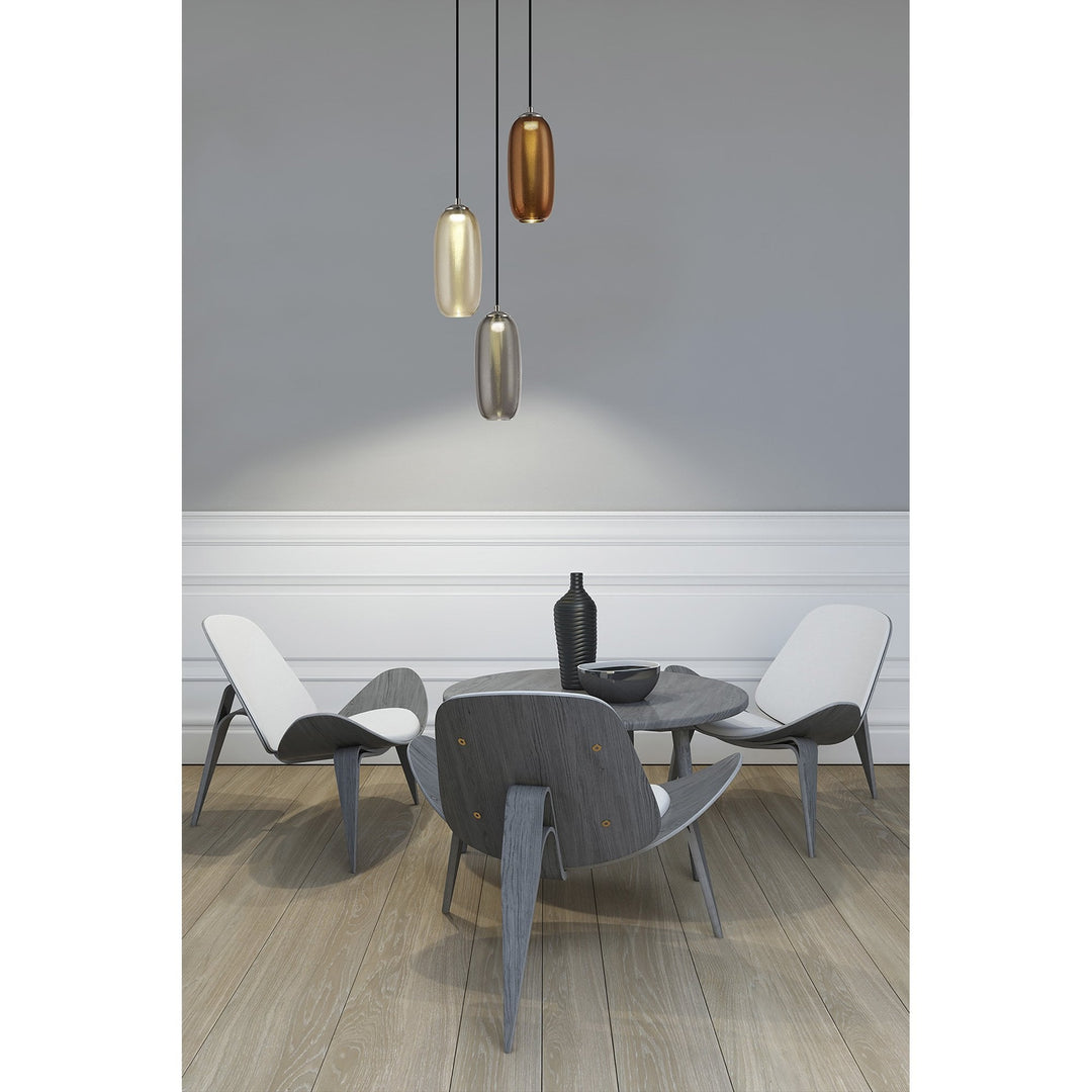 Nelson Lighting NL74349 Barter Pendant LED Smoked/Black