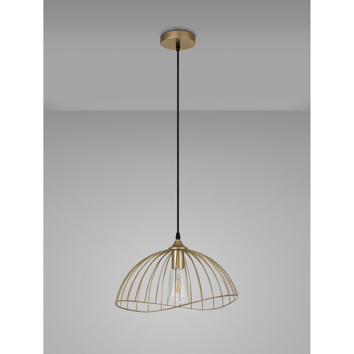 Nelson Lighting NL83779 Belgium Dome Pendant Painted Gold