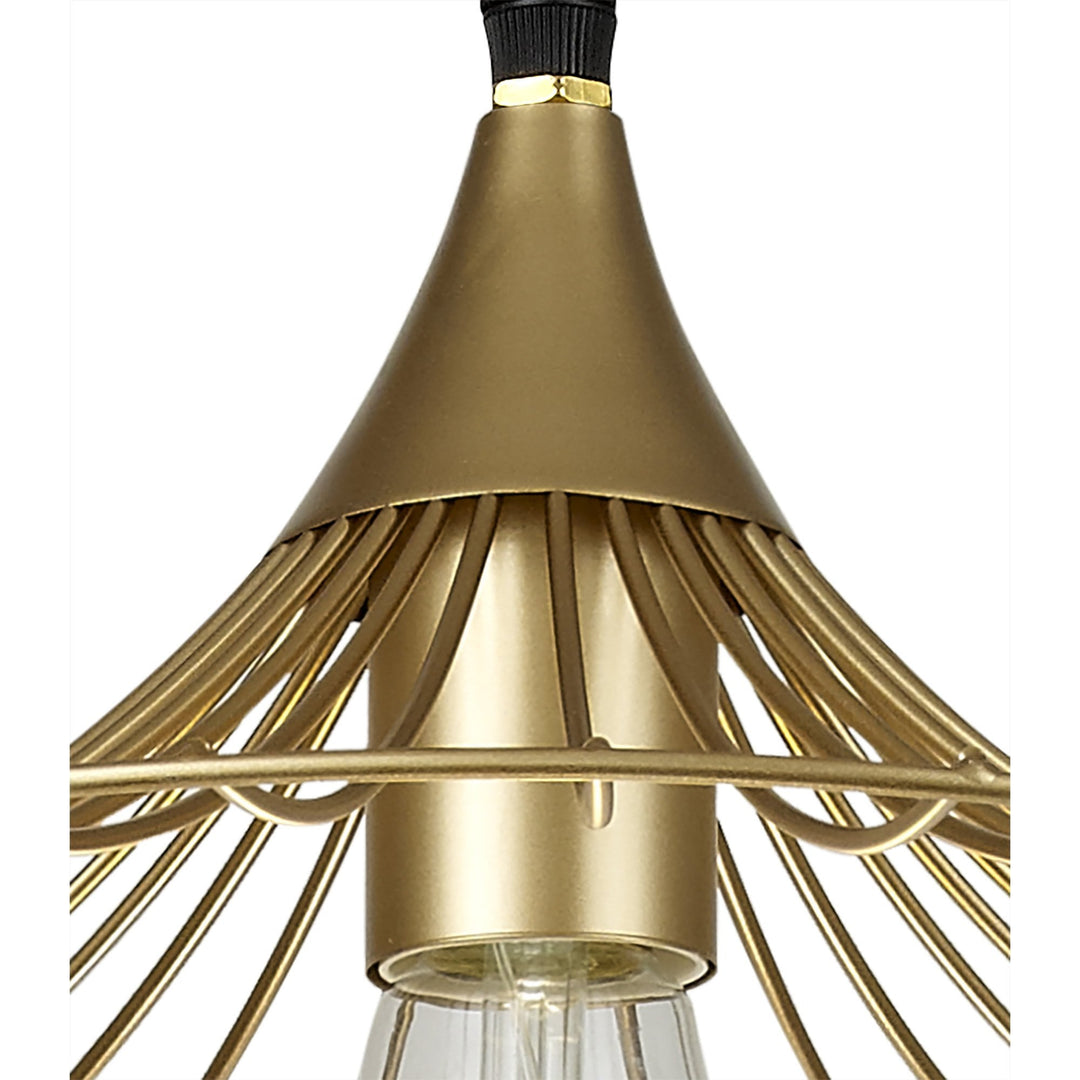 Nelson Lighting NL83789 Belgium Shallow Pendant Painted Gold