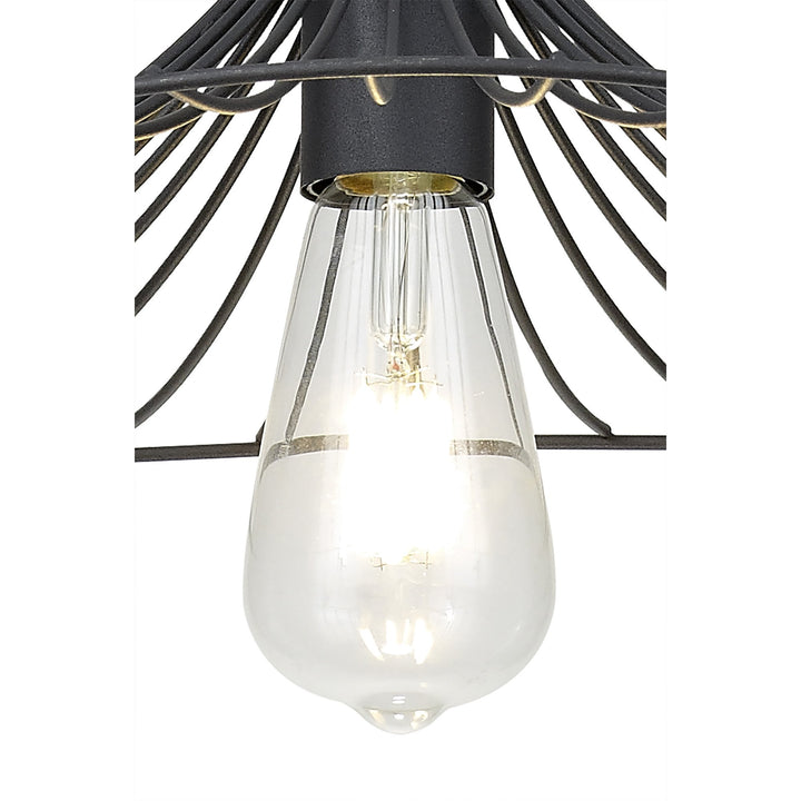 Nelson Lighting NL83809 Belgium Shallow Pendant Graphite