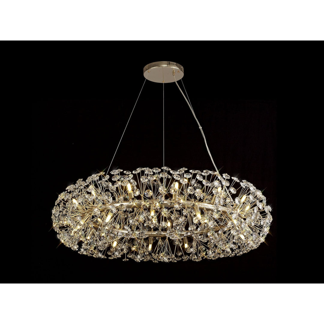 Nelson Lighting NL73999 Brussels Pendant 26 Light French Gold/Crystal