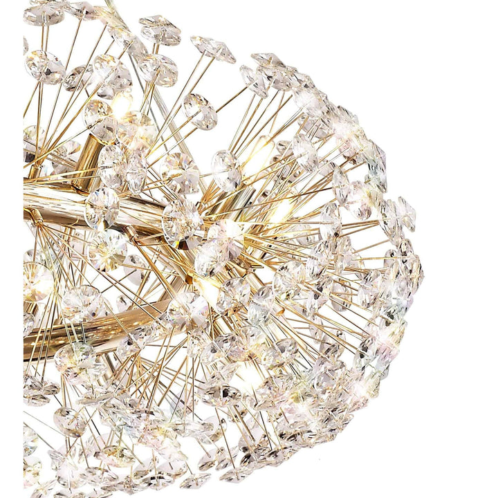 Nelson Lighting NL73999 Brussels Pendant 26 Light French Gold/Crystal