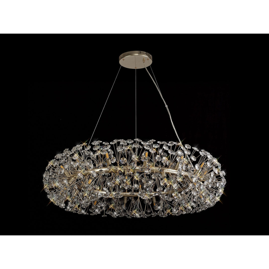 Nelson Lighting NL73999 Brussels Pendant 26 Light French Gold/Crystal