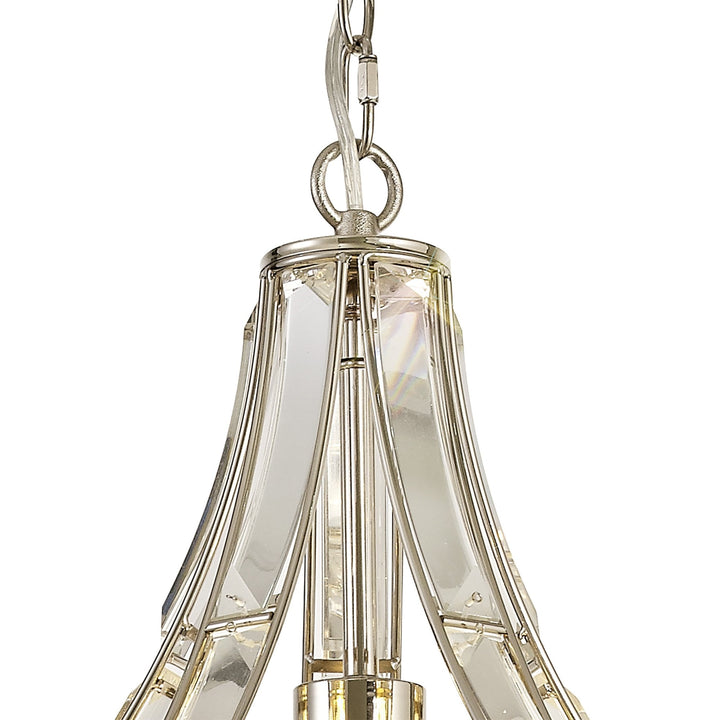 Nelson Lighting NL81399 Char Teardrop Pendant 1 Light Polished Nickel