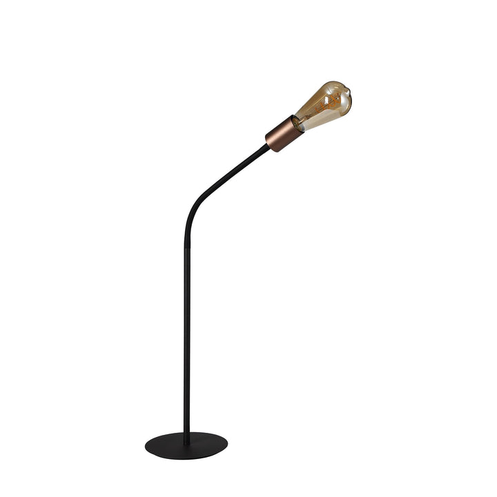 Nelson Lighting NL76489 Gino Flexible Table Lamp 1 Light Satin Black/Brushed Copper