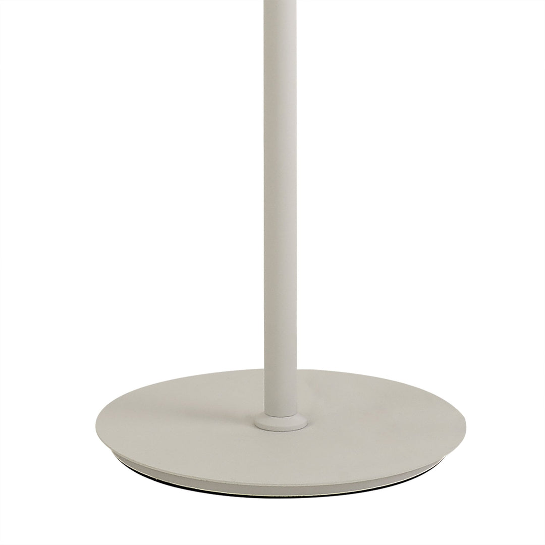 Nelson Lighting NL76569 Gino Flexible Floor Lamp 3 Light Satin White/Satin Nickel