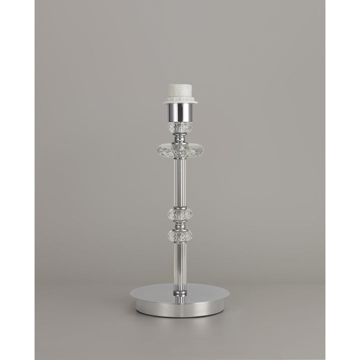 Nelson Lighting NL82569 Glastonbury Table Lamp Polished Chrome/Clear Glass/Crystal