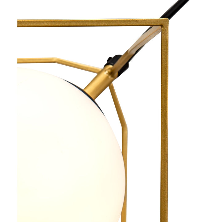 Nelson Lighting NL84839 Helma Single Pendant Adjustable Matt Black/Painted Gold