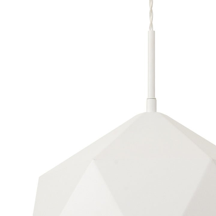 Nelson Lighting NL84609 Isle Single Pendant AdjustableWhite/Silver Inner