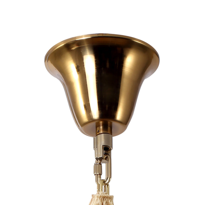 Nelson Lighting NL82319 Kobra Pendant Round 5 Tier 23 Light Brass/Clear Glass