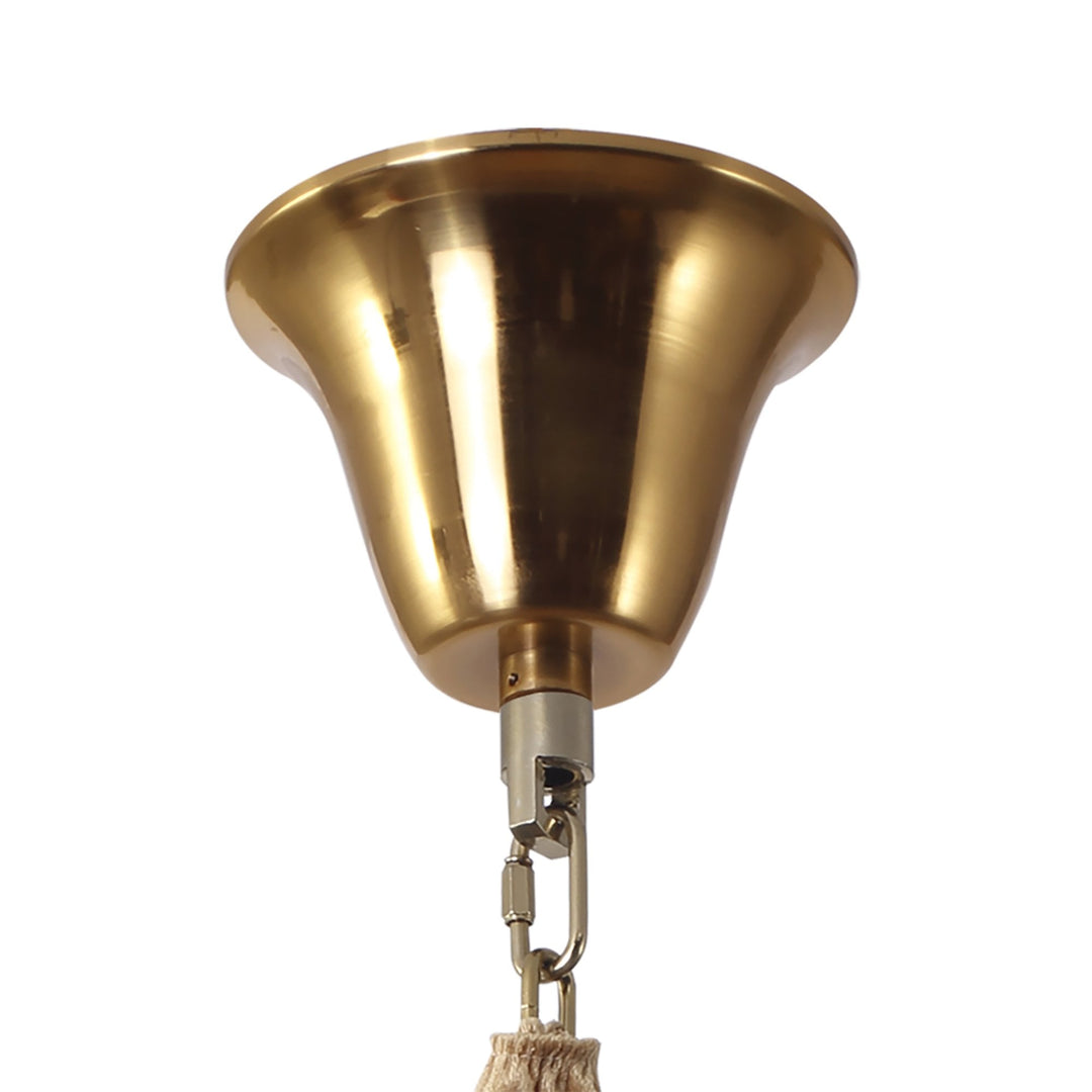 Nelson Lighting NL82329 Kobra Pendant Round 7 Tier 31 Light Brass/Clear Glass