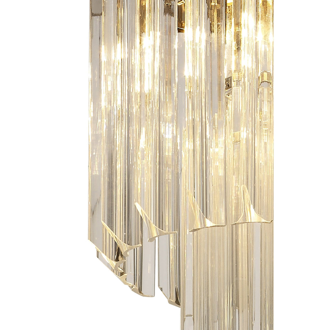 Nelson Lighting NL82379 | Kobra Pendant | Round 4 Light Polished Nickel with Clear Glass