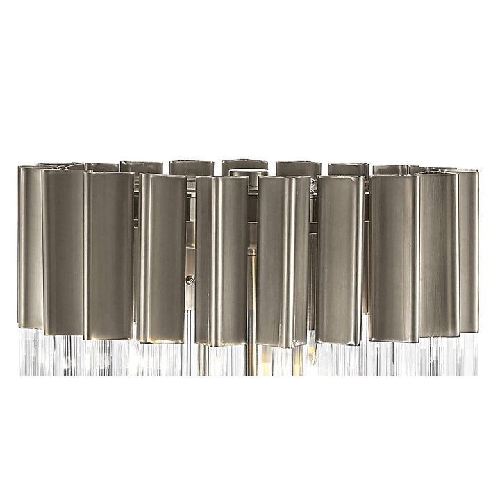 Nelson Lighting NL82389 Kobra Table Lamp 3 Light Polished Nickel/Clear Glass