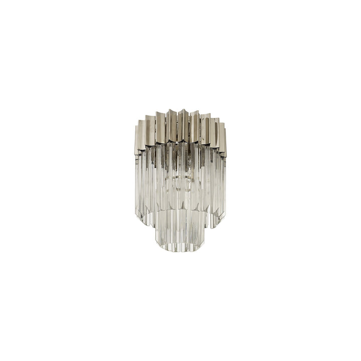 Nelson Lighting NL82409 Kobra Ceiling Round 3 Light Polished Nickel/Clear Glass