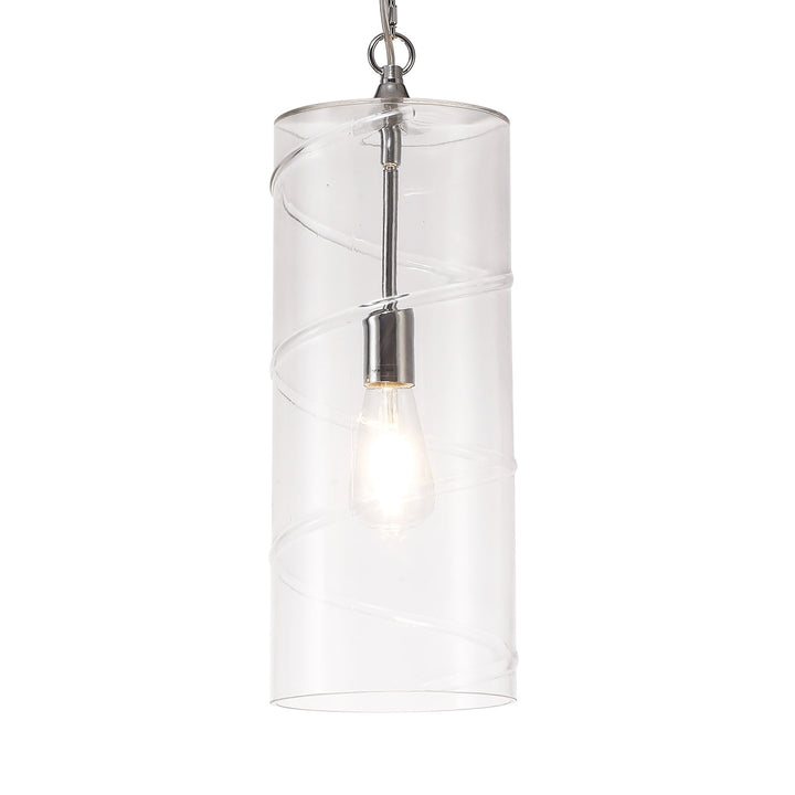 Nelson Lighting NL75689 Lucy Pendant 1 Light Polished Chrome/Clear