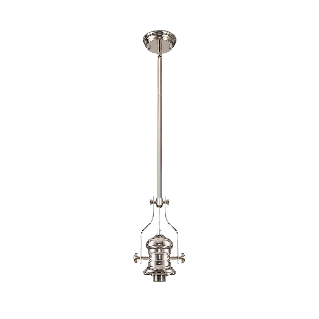 Nelson Lighting NL81229 Louis Frame Only Pendant 1 Light Polished Nickel