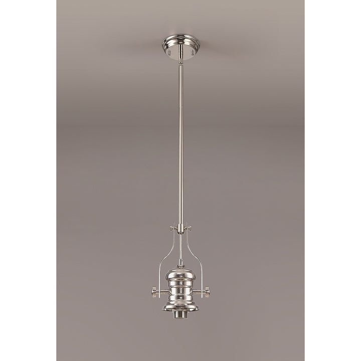 Nelson Lighting NL81229 Louis Frame Only Pendant 1 Light Polished Nickel