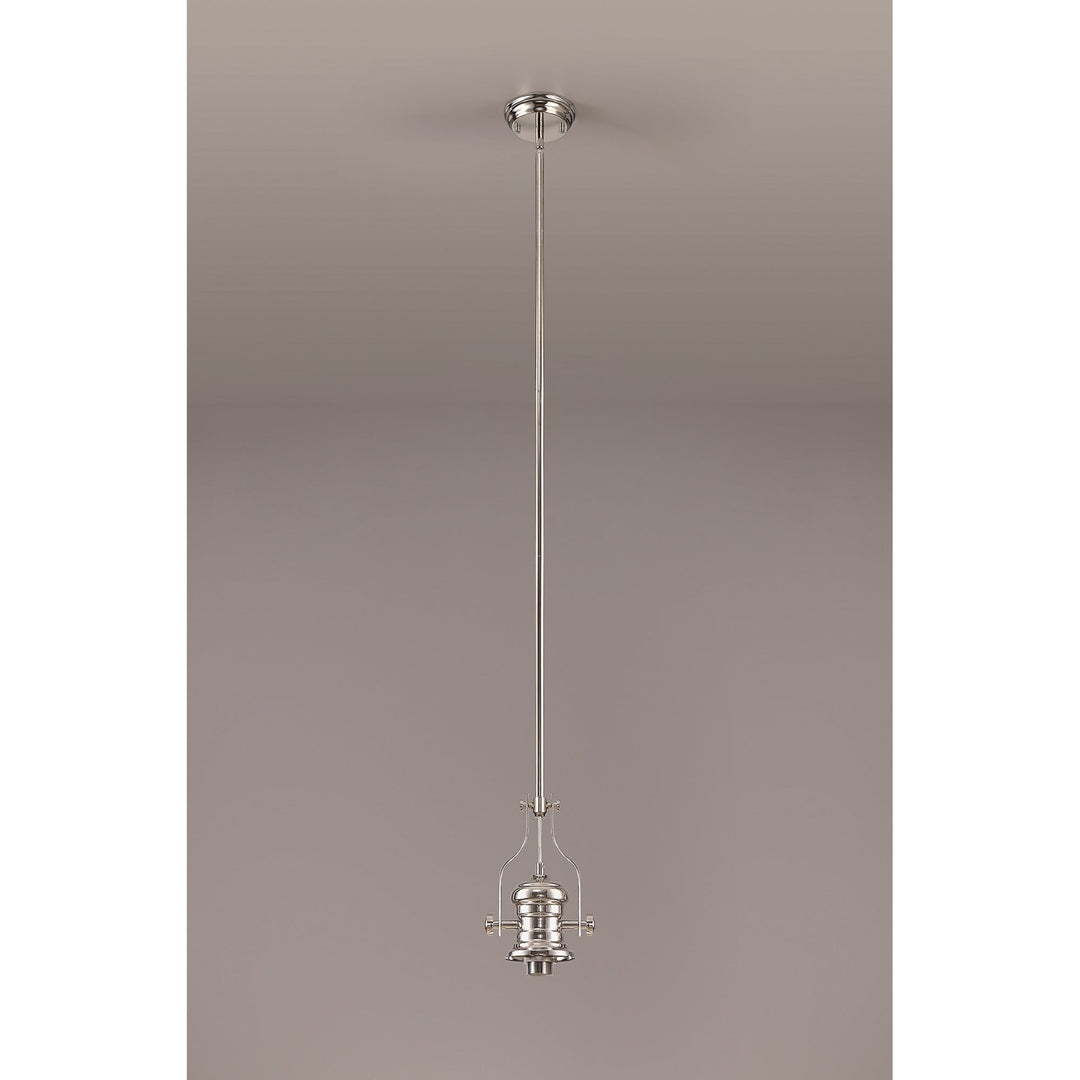 Nelson Lighting NL81229 Louis Frame Only Pendant 1 Light Polished Nickel