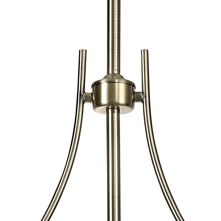 Nelson Lighting NL81239 Louis Frame Only Linear Pendant 3 Light Antique Brass