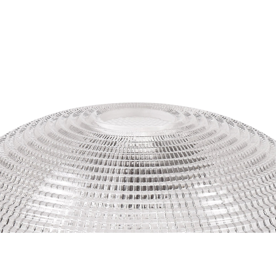 Nelson Lighting NL81269 Louis Round 30cm Prismatic Effect Clear Glass Lampshade