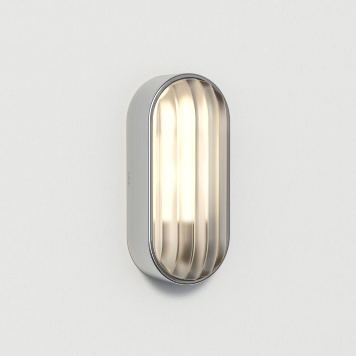 Astro 1032013 Montreal Oval Outdoor Wall Light Brushed Stainless Steel