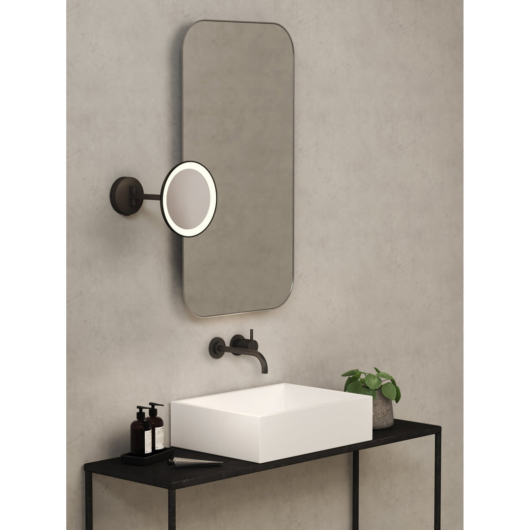 Astro 1373022 Mascali LED Bathroom Magnifying Mirror Matt Black